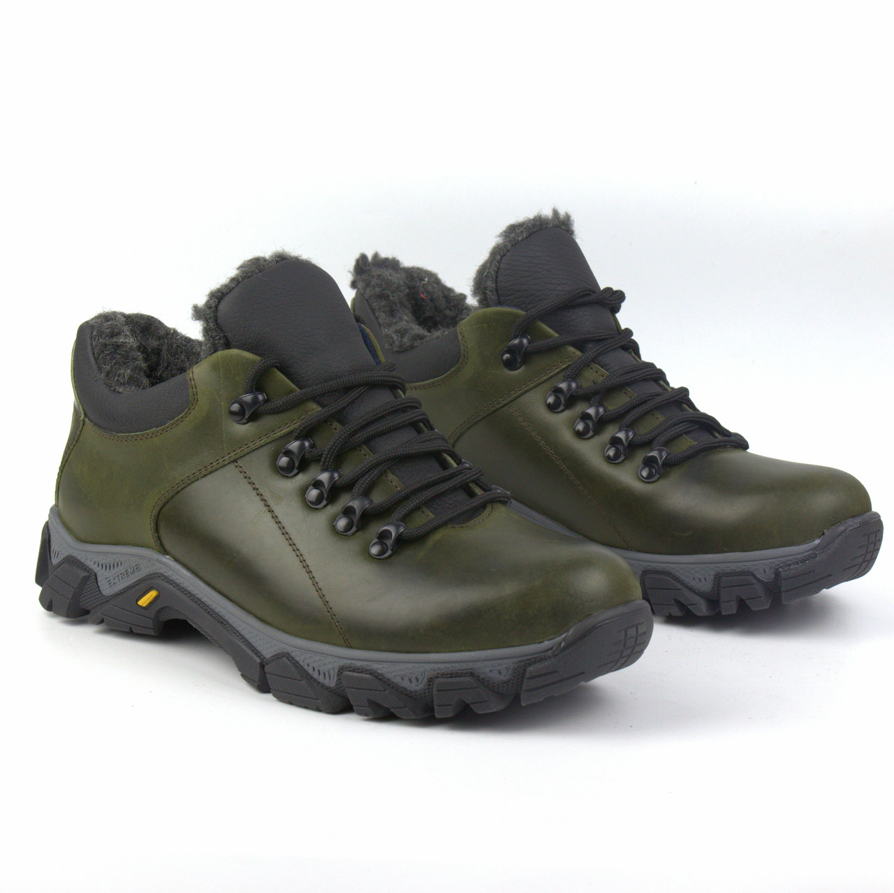 Тактичні зимові кросівки великих розмірів оливкові шкіряна хакі Rosso Avangard Erelli Khaki Crazy BS, фото 1