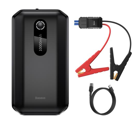 Автономний пусковий пристрій (бустер) Baseus Super Energy AirCar Jump Starter 10000 mAh Black (CGNL020101)