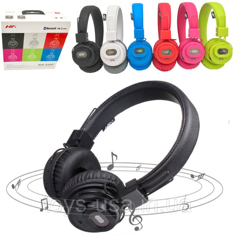 Бездротові Bluetooth-навушники (USB, MP3) ЗЕЛЕНІ арт. З 48343