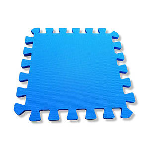 Дитячий килимок-пазл Веселка 300×300×10 мм синій