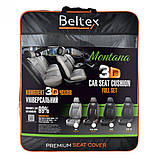 3D накидки на сидіння Montana чорн/черв (перед+зад), фото 7