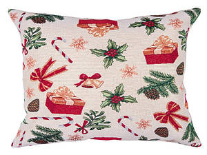Новорічна наволочка гобеленова 45*45 см SPARKLE одностороння наволочка