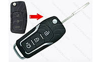 Корпус выкидного ключа Ford, 3 кнопки, лезвие HU-101, под переделку