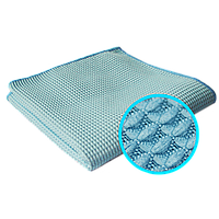 Салфетка вафельная для стекол CleanPRO, синяя, 320г/м2