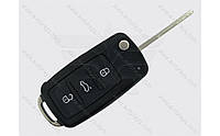 Корпус выкидного ключа Volkswagen, Skoda, Seat, 3 кнопки, лезвие HU66, с 2011 года