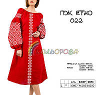 Заготовка для женского платья для вышивки ТМ КОЛЬОРОВА ПЖ-ЕТНО-022