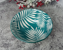 Бульйонниця Vittora VT-P-2155T "Бірюзові листя" 155мм