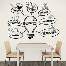 Інтер'єрна наклейка на стіну Успіх Oracal Чорний розмір 71х96см