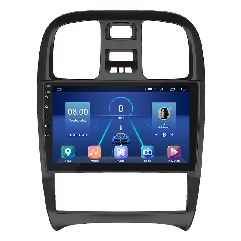 Штатна магнітола 9" Lesko для Hyundai Sonata IV (EF) Рестайлінг 2001-2012 6/128Gb 4G Wi-Fi GPS Top