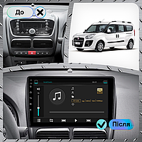 Штатна магнітола 10" Lesko для Fiat Doblo II 2009-2015 авто 2/32 WiFi GPS Base Фіат 1 шт., фото 4