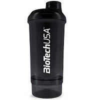 Шейкер Biotech USA Wave + Compact Shaker Black 500 ml (+150 ml)(ЧЕРНЫЙ)(650 мл.)