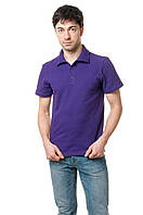 Футболка мужская ПОЛО - Фиолетовый с коротким рукавом