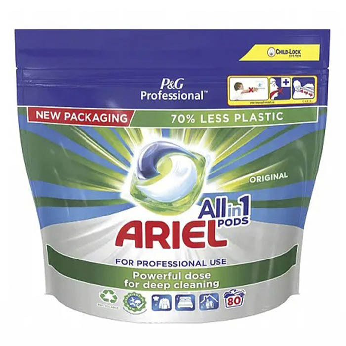 Капсули для прання Ariel Professional original 80 шт рідкий порошок автомат для кольорової білизни, фото 1