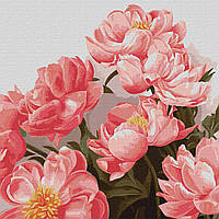 Картина за номерами Букет рожевих півоній ArtAlekhina Ідейка 40 х 40  KHO3212