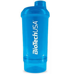 Шейкер Biotech USA Wave + Compact Shaker Blue 500 ml (+150 ml)(СИНІЙ)(650 мл.)