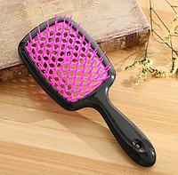 OD-1/OD-2 Расческа продувная Cecilia Super Hair Brush LK-1 (черная с розовым)