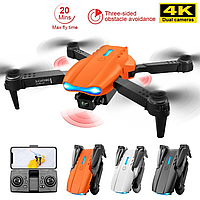 Квадрокоптер с двойной камерой E99 Pro Gravity Max Orange - дрон с 4K HD WiFi FPV камерой 20 мин. полета