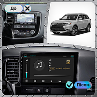 Штатна магнітола 10" Lesko для Mitsubishi Outlander III Рестайлінг 2014-2015 Base 1/16 WiFi GPS Міцубісі 1 шт., фото 4