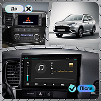 Штатна магнітола 10" Lesko для Mitsubishi Outlander III Рестайлінг 2 2015-2018 Base 2/32 WiFi GPS Міцубі 1 шт., фото 3