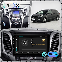 Штатна магнітола 9" Lesko для Hyundai i30 II 2011-2015 6/128Gb 4G Wi-Fi GPS Top Хюндай, фото 4