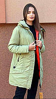 Куртка женская зимняя с капюшоном утеплитель холлофайбер.