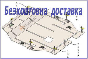 Захист двигуна Mitsubishi Outlander USA (2012-2015-)(Захист двигуна Мітсубісі Аутлендар) Кольчуга
