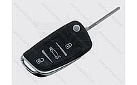 Корпус выкидного ключа Citroen/Peugeot, 3 кнопки, лезвие HU83