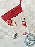 Новорічний чобіток для подарунків гобеленовий LiMaSo, фото 3