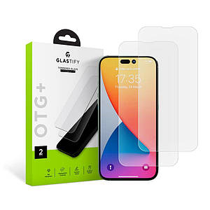 Захисне скло Glastify OTG+ 2-pack до  iPhone 14 Pro Max Clear