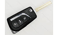 Корпус выкидного ключа Toyota, 3 кнопки, с местом под батарейку 2016, лезвие TOY48