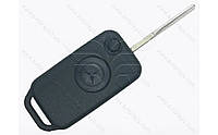 Корпус выкидного ключа Mercedes E-class и другие, 1 кнопка, лезвие HU64, с ИК портом, с лого