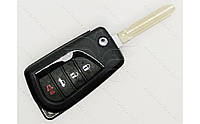 Корпус выкидного ключа Toyota, 3+1 кнопки, с местом под батарейку 2016, лезвие TOY43