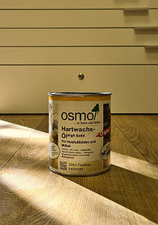 Олія-віск Osmo (Німеччина), колір прозорий, напівматовий, 0,375 літра, арт. 3065-375