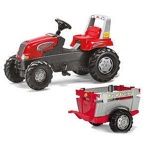Педальний Трактор з причепом Junior Rolly Toys 800261, фото 2