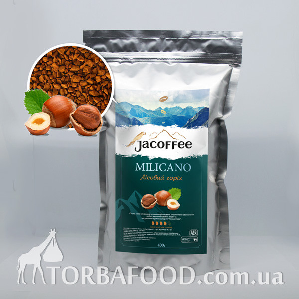 Кава розчинна Jacoffee MILICANO Лісовий горіх, 400 г