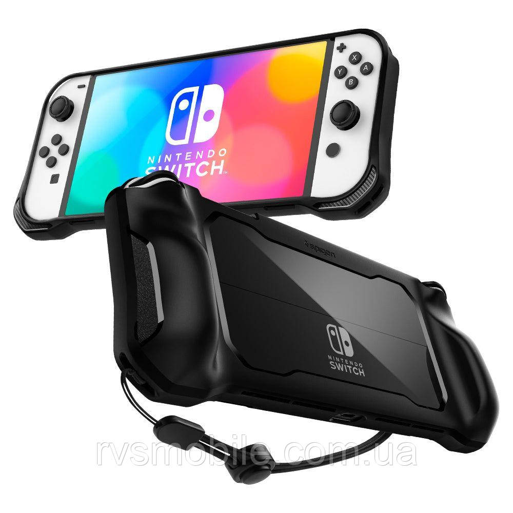 Чохол Spigen для Nintendo Switch OLED — Rugged Armor, Black (ACS04020), фото 1