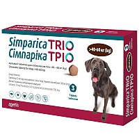 Simparica TRIO - Противопаразитарные таблетки от блох, гельминтов и клещей для собак весом 40-60 кг 3 таб.