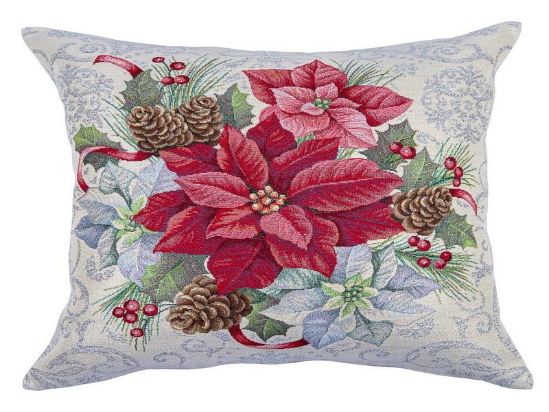 Новорічна наволочка гобеленова Різдвяник 45*45 см, фото 1