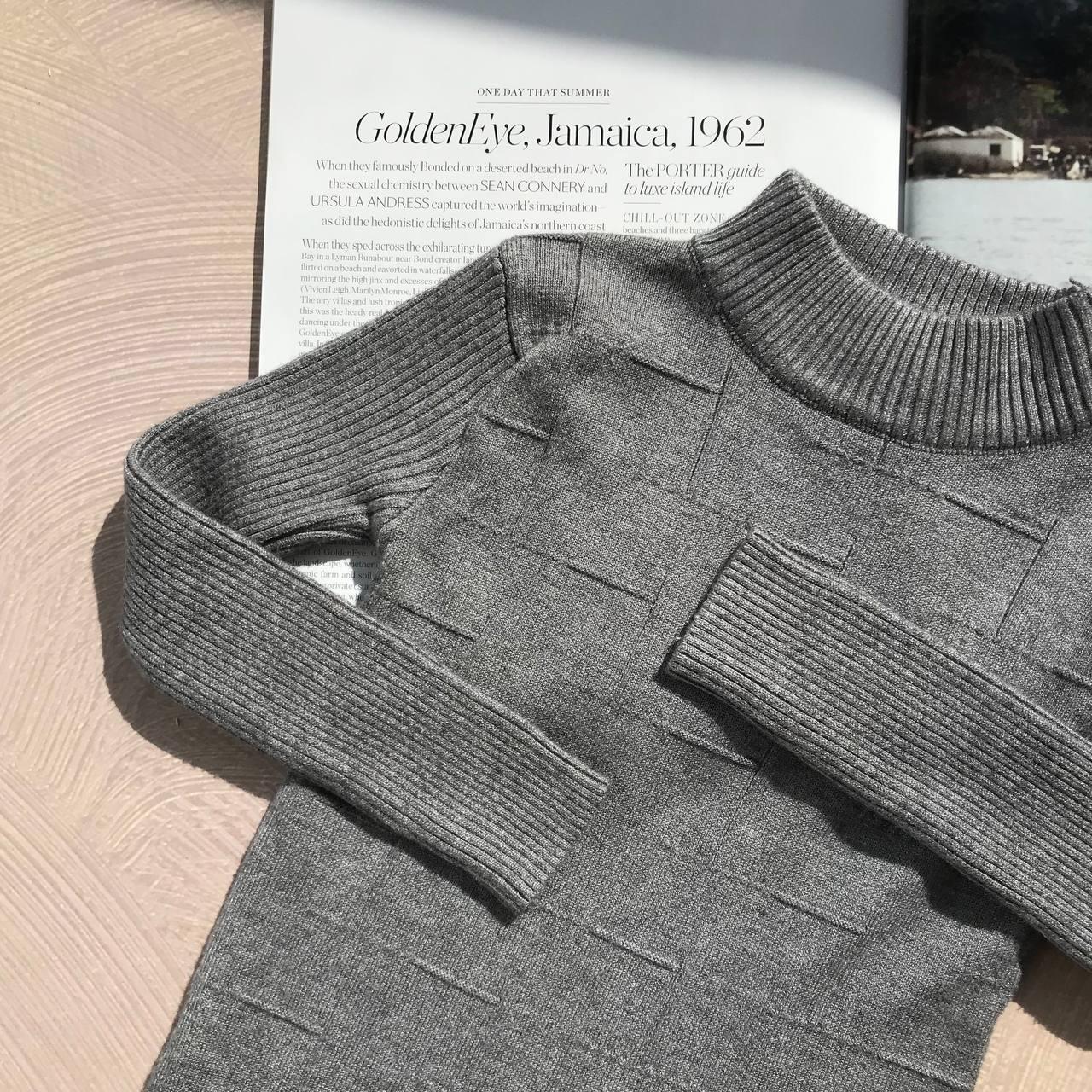 Дитяча водолазка гольф зі смужками Сірий 2202 150, Серый, Для девочек, Весна Осень, 11 , 4 года, фото 1