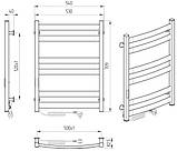 Електрична рушникосушка Laris Зебра Атлант ЧФЧ6 500 х 700 Е (підключення ліворуч) R3, фото 7