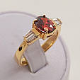 Золота каблучка 585 проби з гранатом 18 розмір 6И_38, фото 7