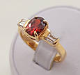 Золота каблучка 585 проби з гранатом 18 розмір 6И_38, фото 2