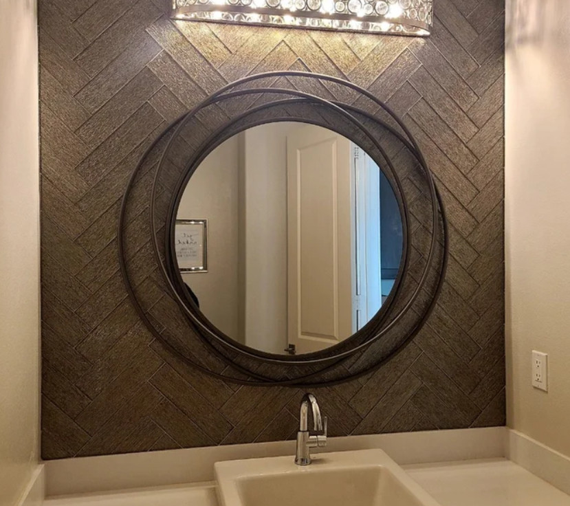 Зеркало для ванной комнаты в стиле лофт