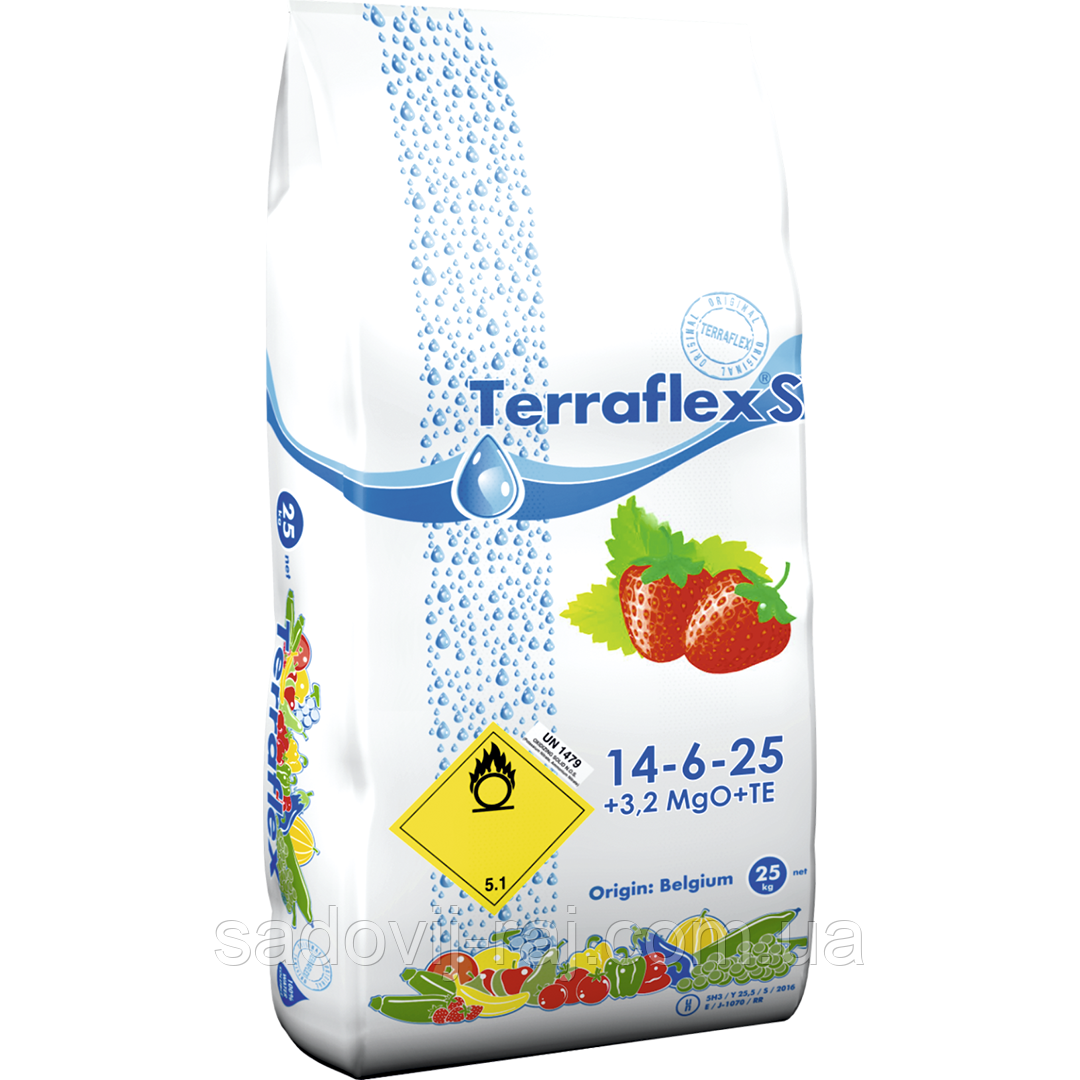 Добриво Терафлекс Ягідний Terraflex S (14-6-25 + 3.2 MgO + TЕ) 25 кг SmartGrow Бельгія