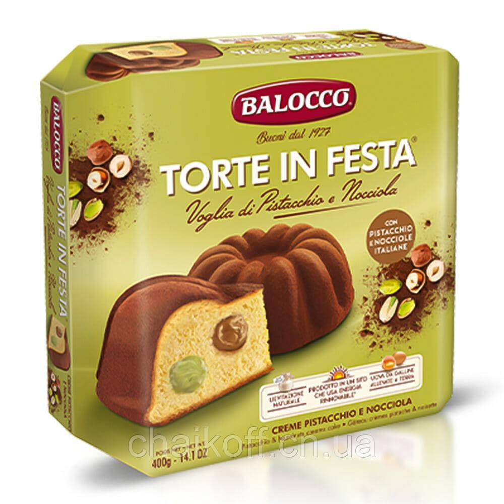 Кекс Різдвяний Balocco Torte in Festa Voglia di Pistacchio e Nocciola 400 г (Италия)