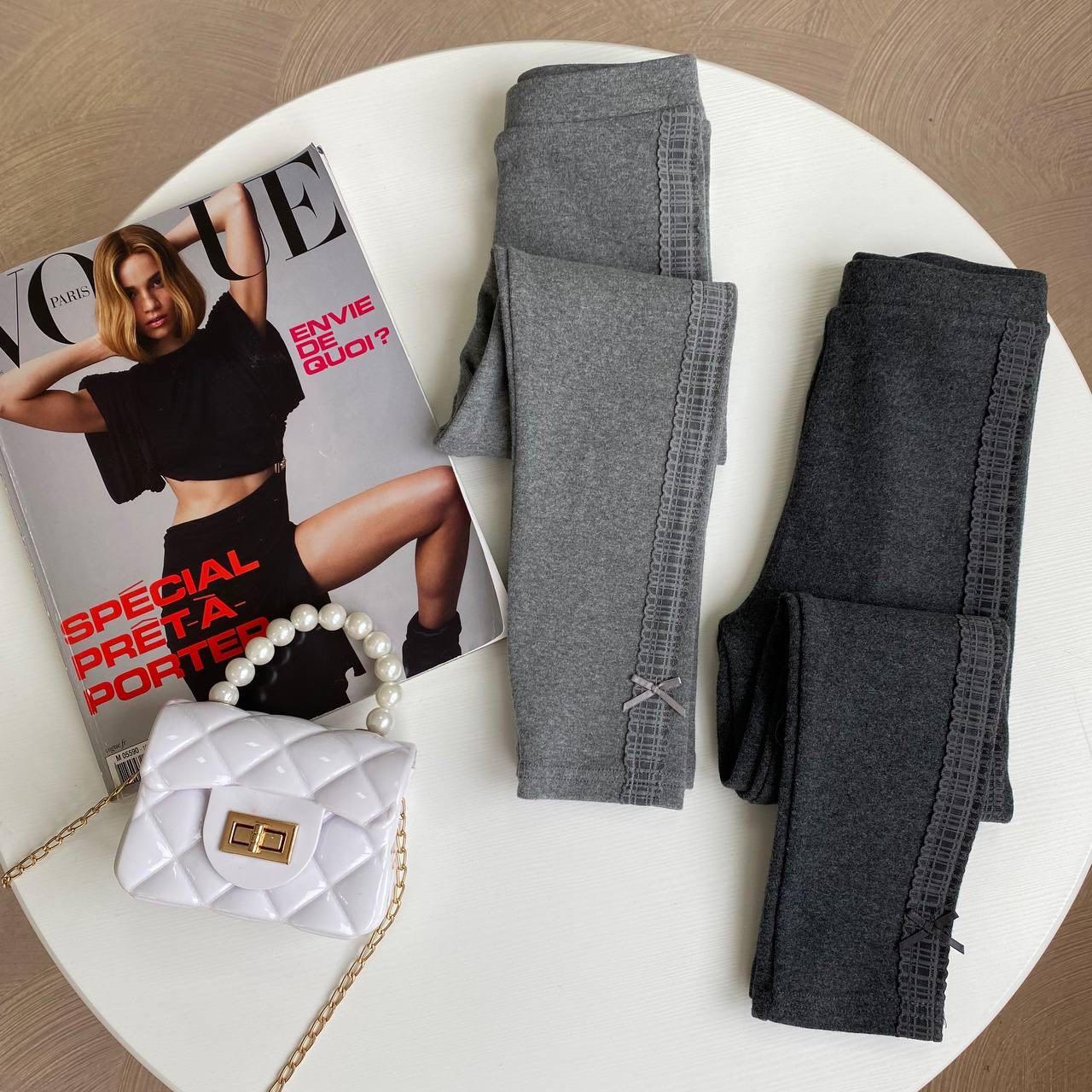 Штани лосини для дівчинки "Бант" Світло сірі 1608 82, Bumibaby, Светло-Серый, Для девочек, Весна Осень, 110 , 5 лет, фото 1