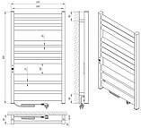 Електрична рушникосушка Laris Зебра Лавіна ЧФЧ10 500 х 900 Е (підключення зліва), фото 6