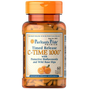 Puritan's Pride Vitamin C-1000 mg with Rose Hips Timed Release 60 caps