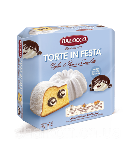 Кекс Різдвяний  Balocco Torte in Festa Voglia di Panna e Cioccolato  400 г (Италия)