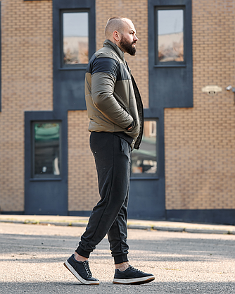 Чоловіча куртка стильна демісезонна на хлопця, куртка стьобана коротка на манжеті весна осінь, фото 5